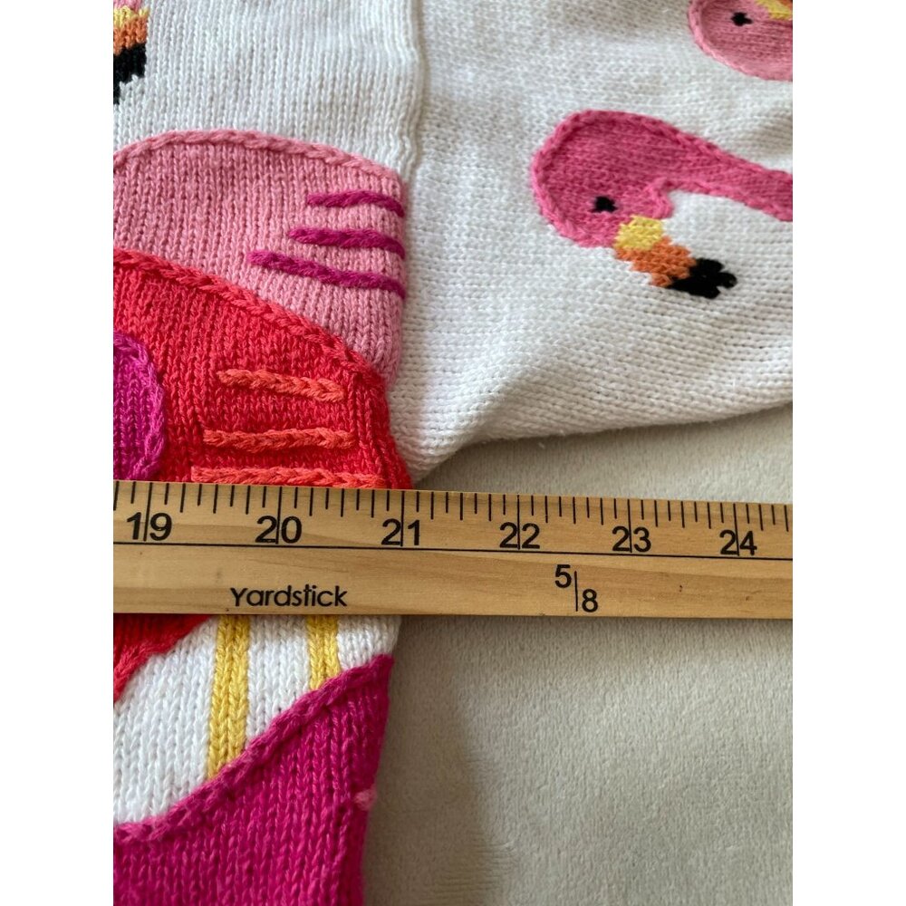Vtg Design Option by Philip & Jane Gordon Flamingo Themed Knit Cardigan Sweater - Picture 3 of 11